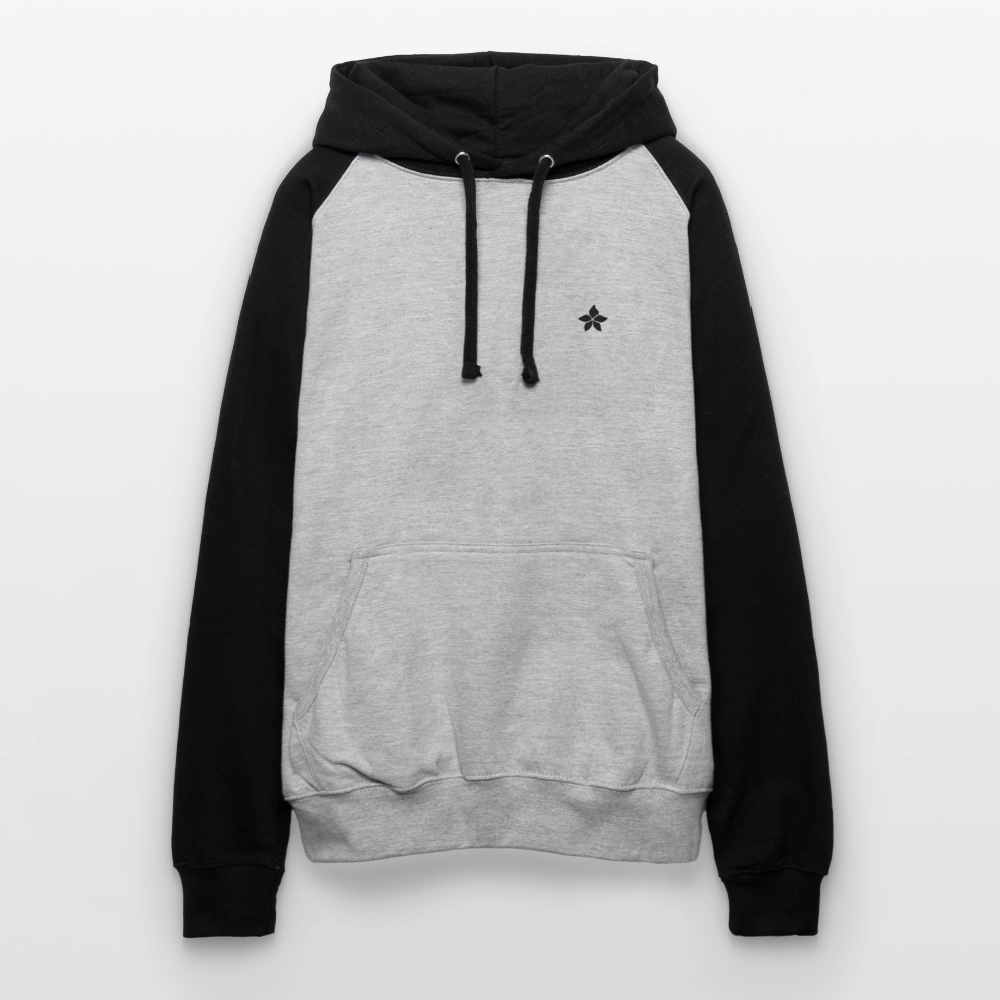 Sweat à capuche Baseball - heather grey/black