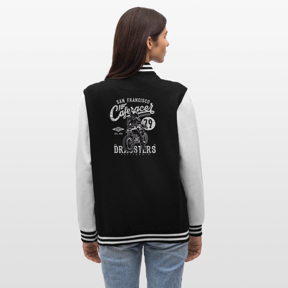 College Sweat Jacket - black/white