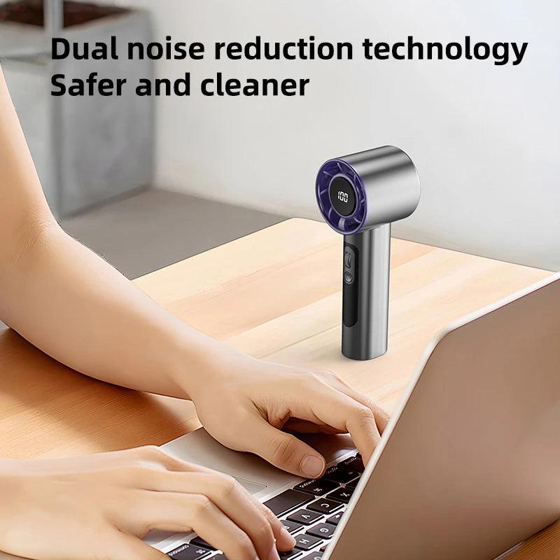 Ventilateur Portable à Main – 100 Vitesses Réglables (USB Rechargeable)