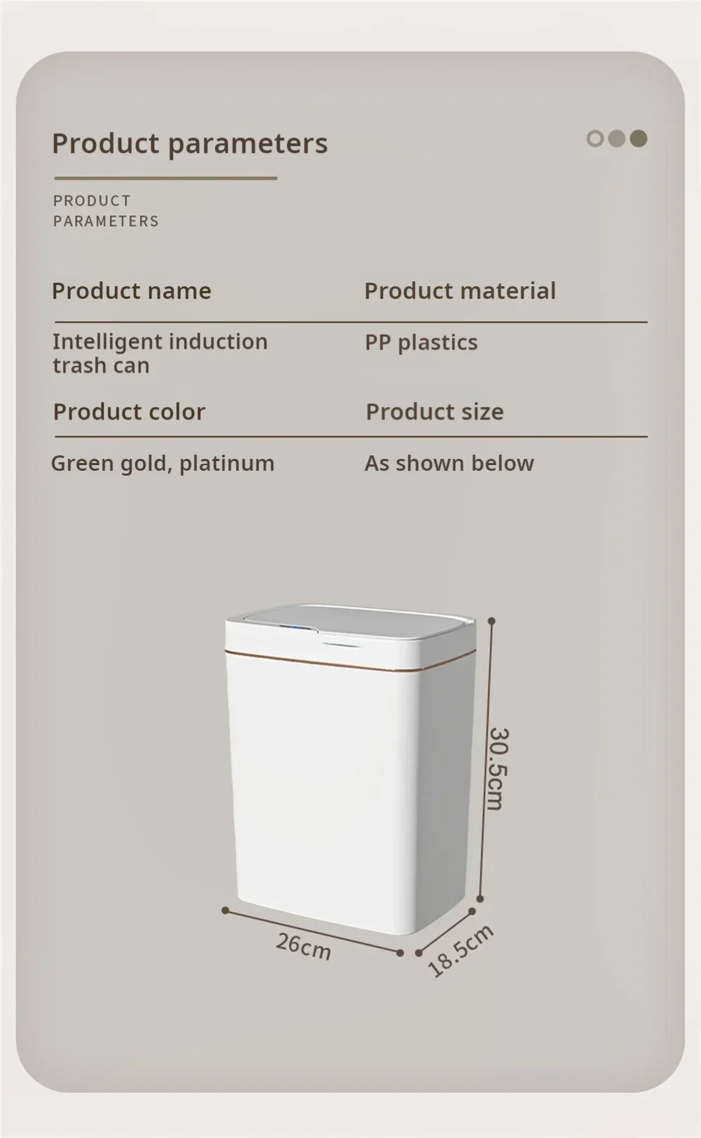 Poubelle intelligente 15L