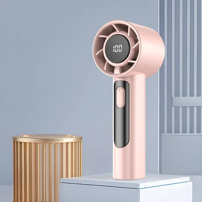 Ventilateur Portable à Main – 100 Vitesses Réglables (USB Rechargeable)