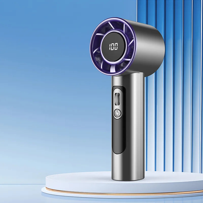 Ventilateur Portable à Main – 100 Vitesses Réglables (USB Rechargeable)
