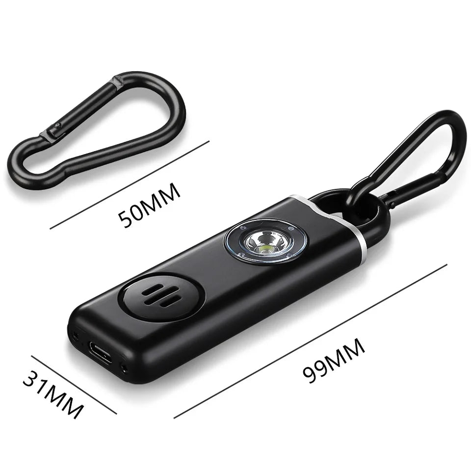 Alarme d’Urgence 130dB Rechargeable pour Femmes et Enfants