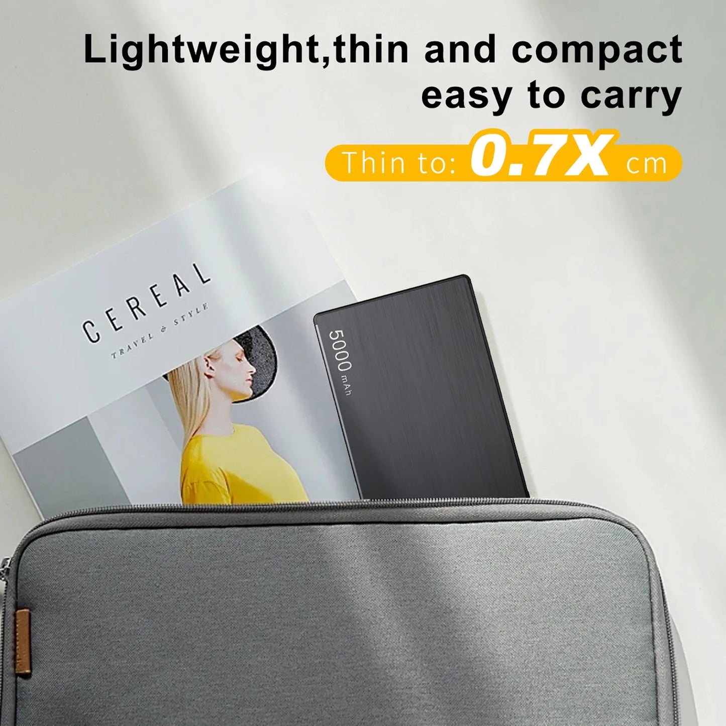 Ultra thin Magnetic Power Bank 5000mAh Super Fast Charging Wireless Powerbank Battery External Charger for IPhone Samsung Xiaomi
