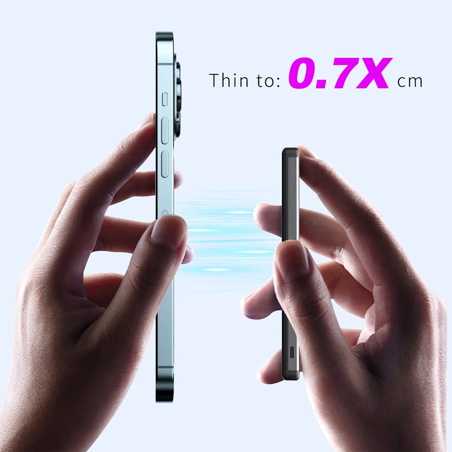 Ultra thin Magnetic Power Bank 5000mAh Super Fast Charging Wireless Powerbank Battery External Charger for IPhone Samsung Xiaomi
