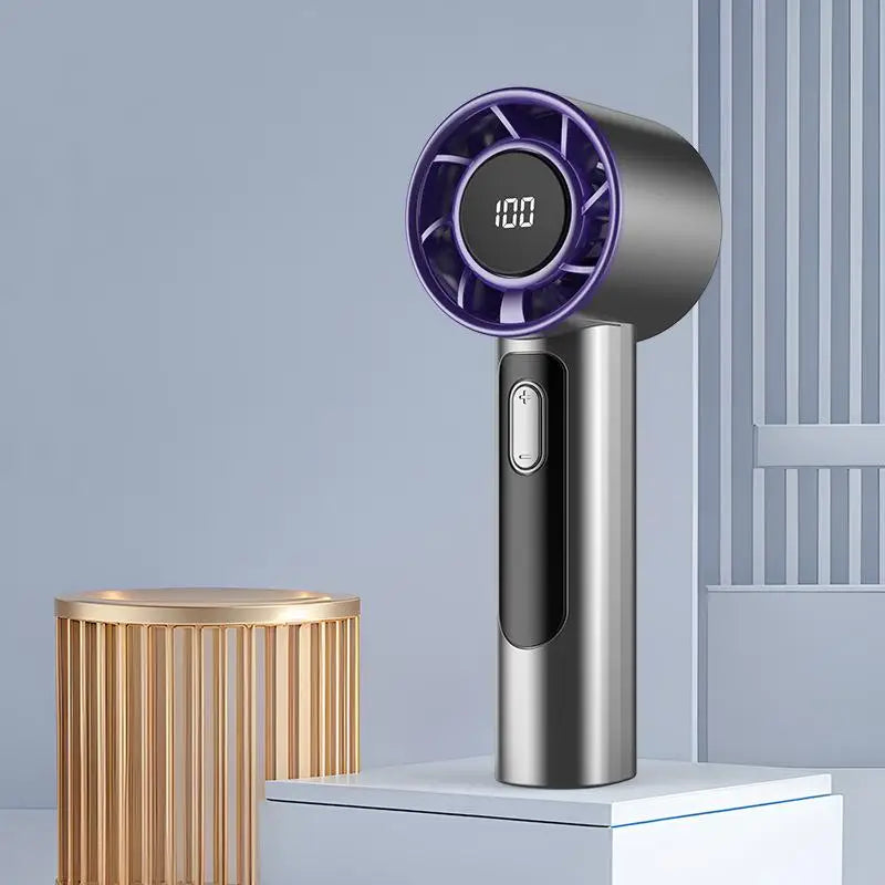 Ventilateur Portable à Main – 100 Vitesses Réglables (USB Rechargeable)