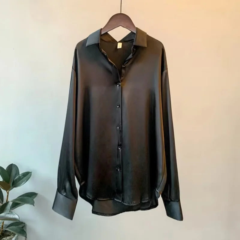 Chemise Femme Satin Élégante