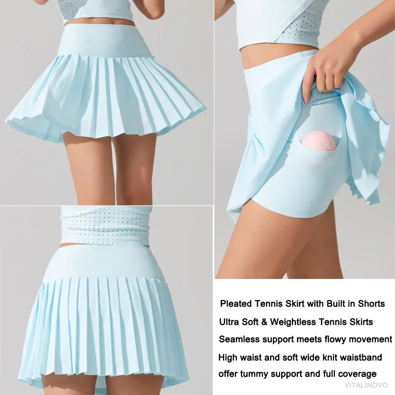 Jupe short plissée KELLY