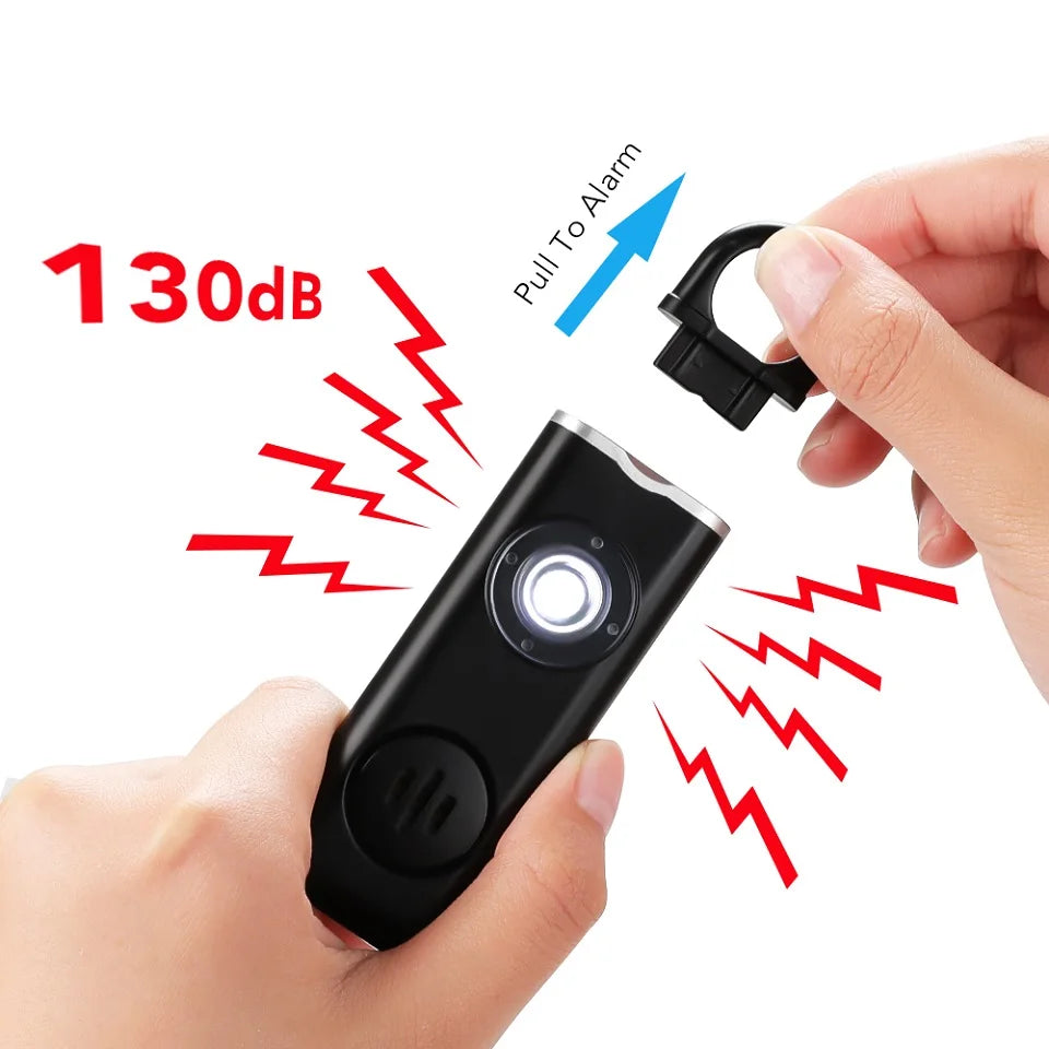 Alarme d’Urgence 130dB Rechargeable pour Femmes et Enfants