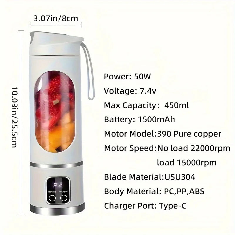 Blender Portable Sans Fil – 450ml