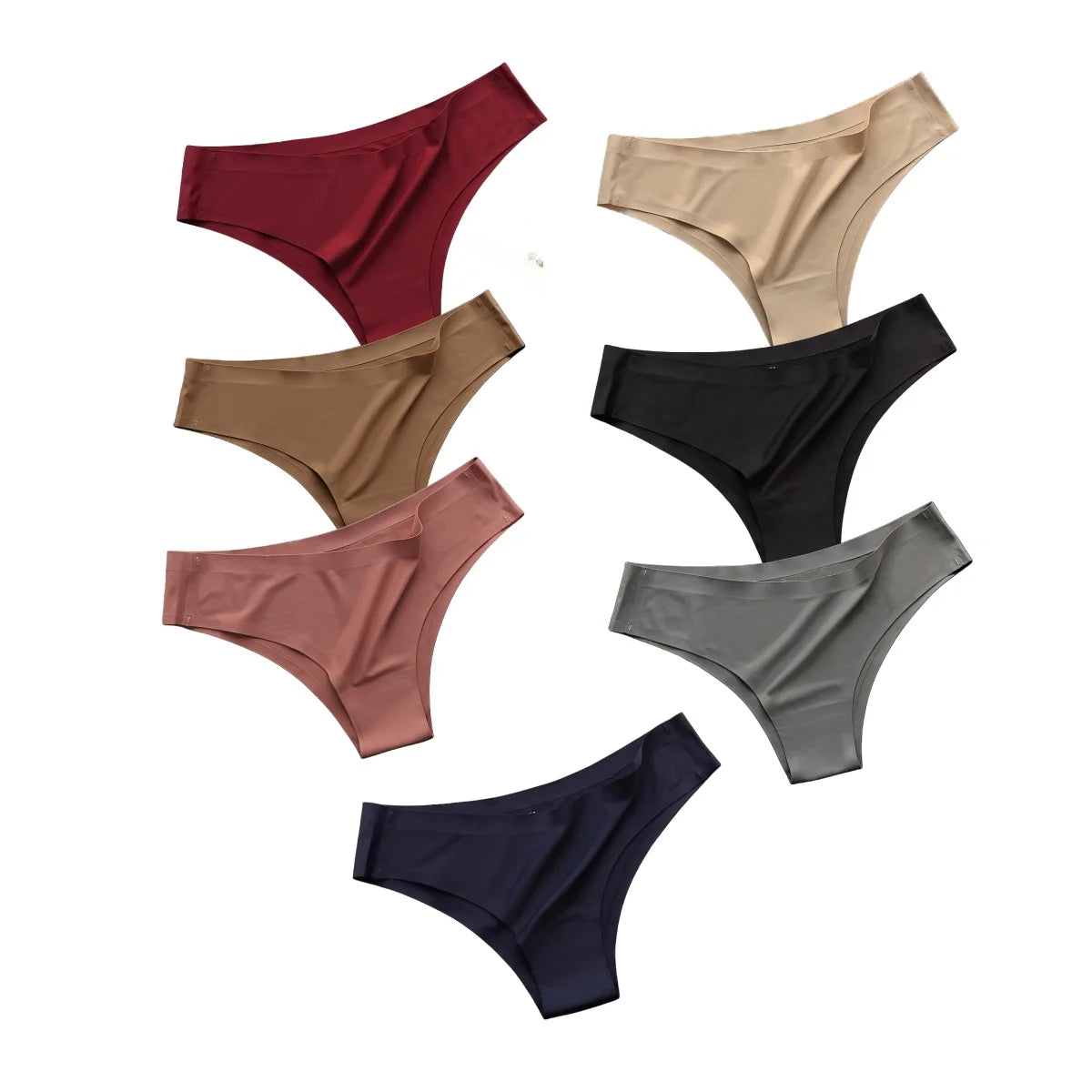 7 Slips Femme – Taille Basse, Sans Couture, Ultra Douces