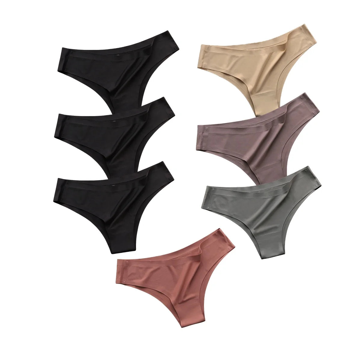 7 Slips Femme – Taille Basse, Sans Couture, Ultra Douces