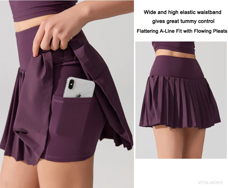Jupe short plissée KELLY