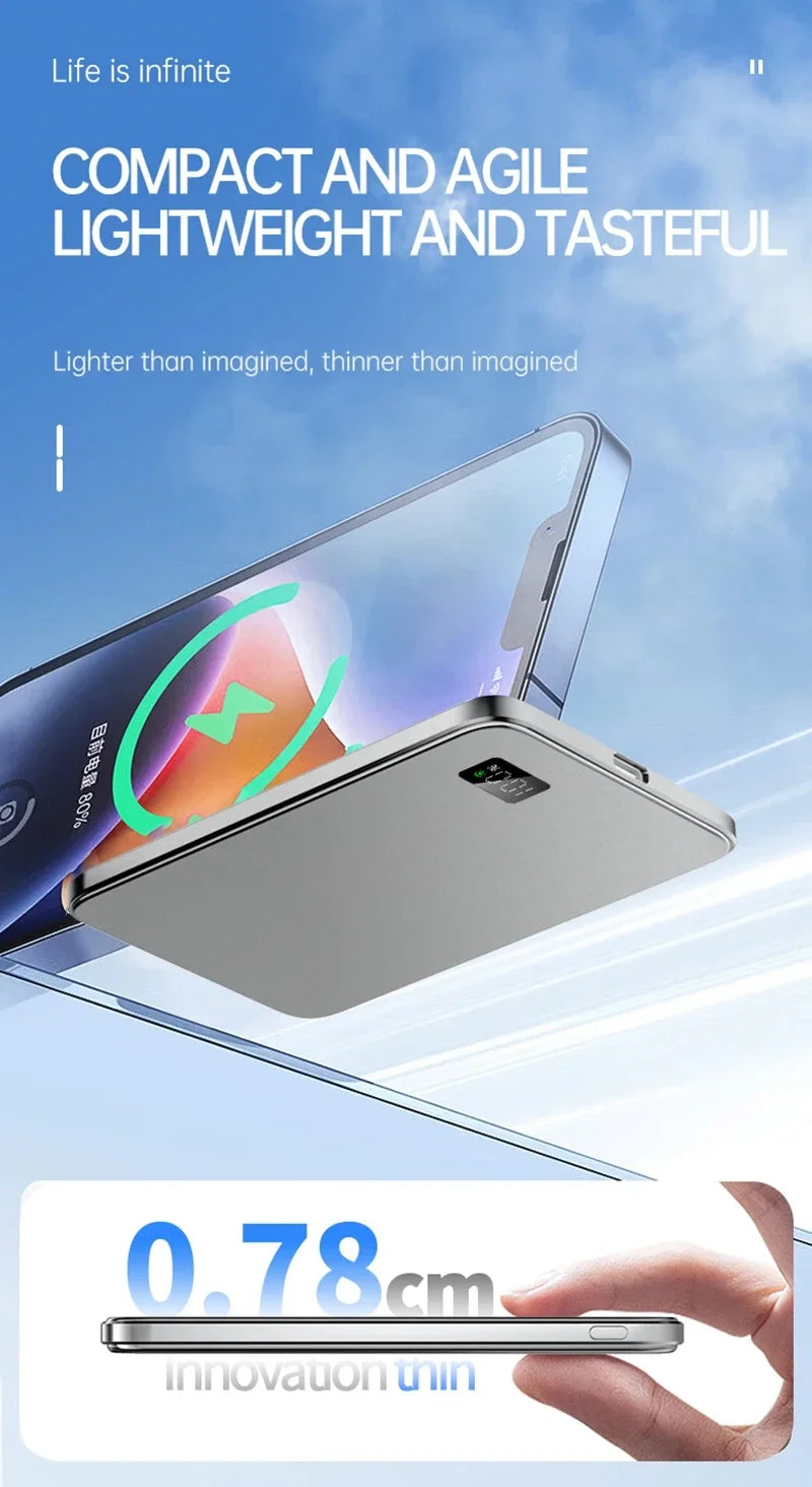 Xiaomi Slim Magnetic Wireless Power Bank 10000mAh High-capacity 20W Fast Charging External Battery For iPhone Magsafe 2025 New