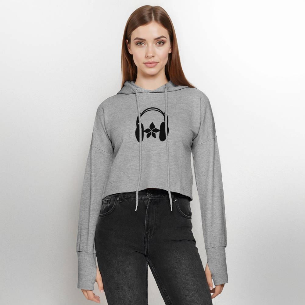 Cropped Women’s Hoodie - heather grey