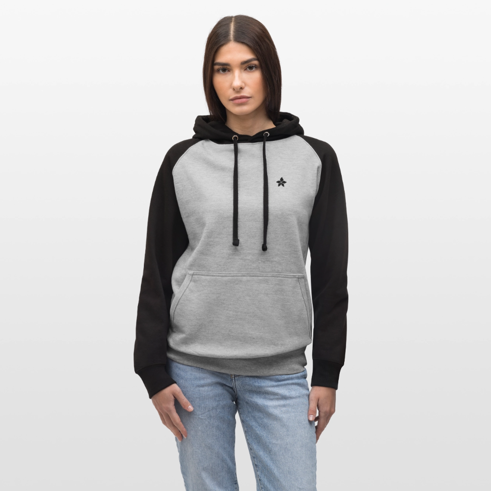 Sweat à capuche  Baseball - heather grey/black