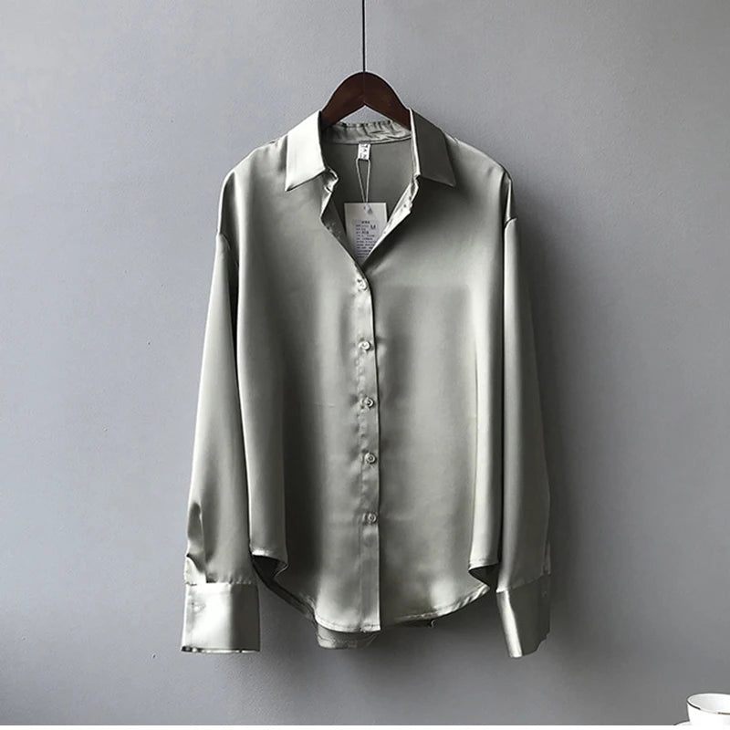 Chemise Femme Satin Élégante