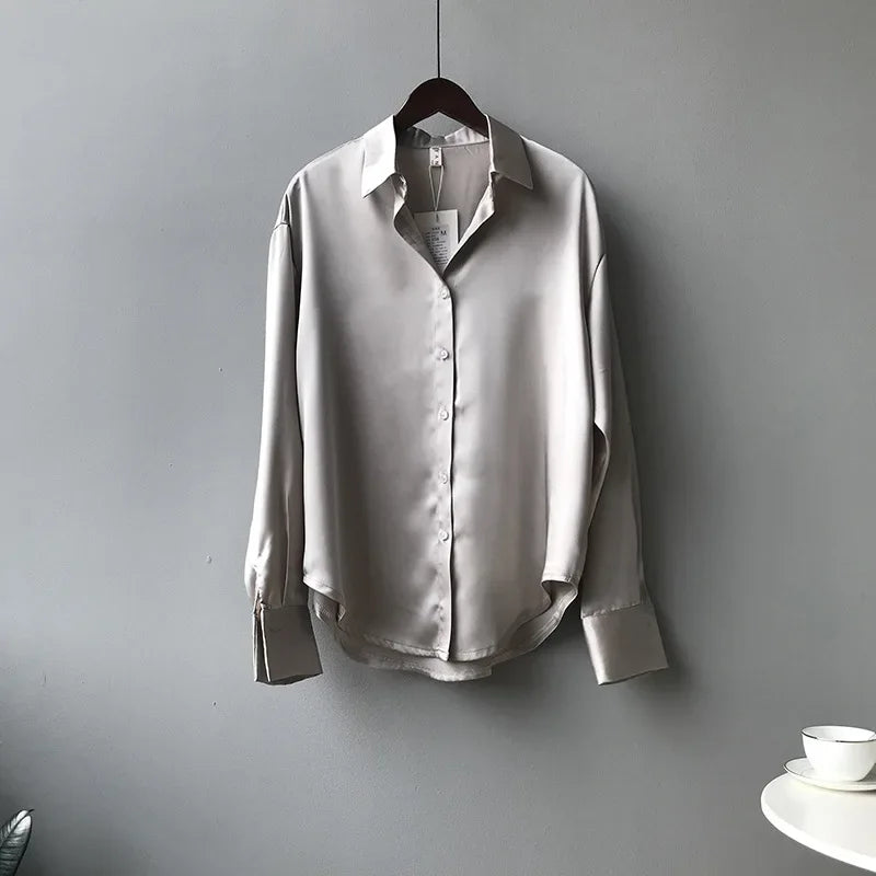 Chemise Femme Satin Élégante