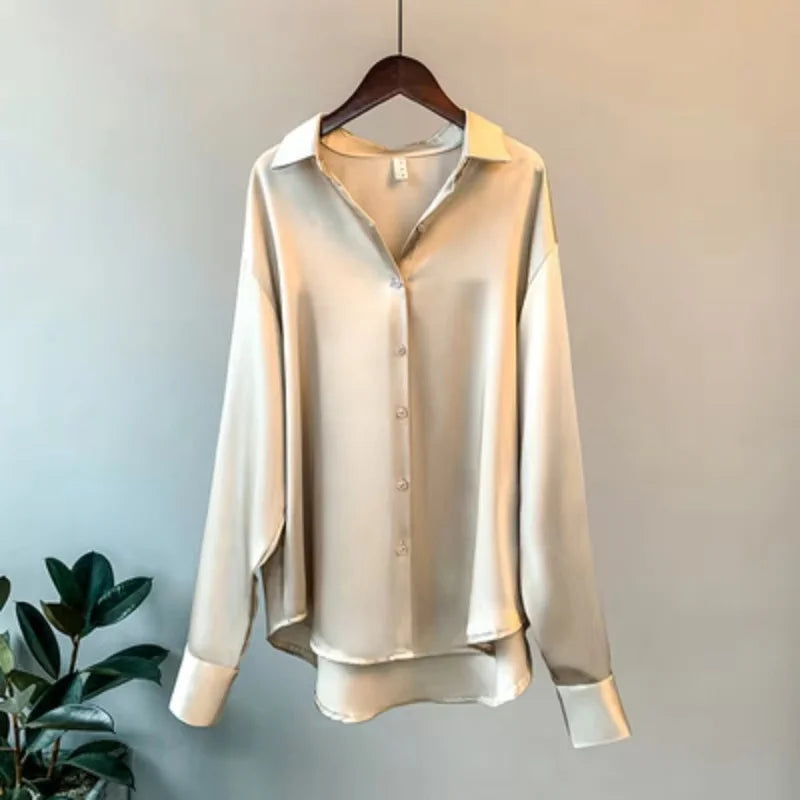 Chemise Femme Satin Élégante