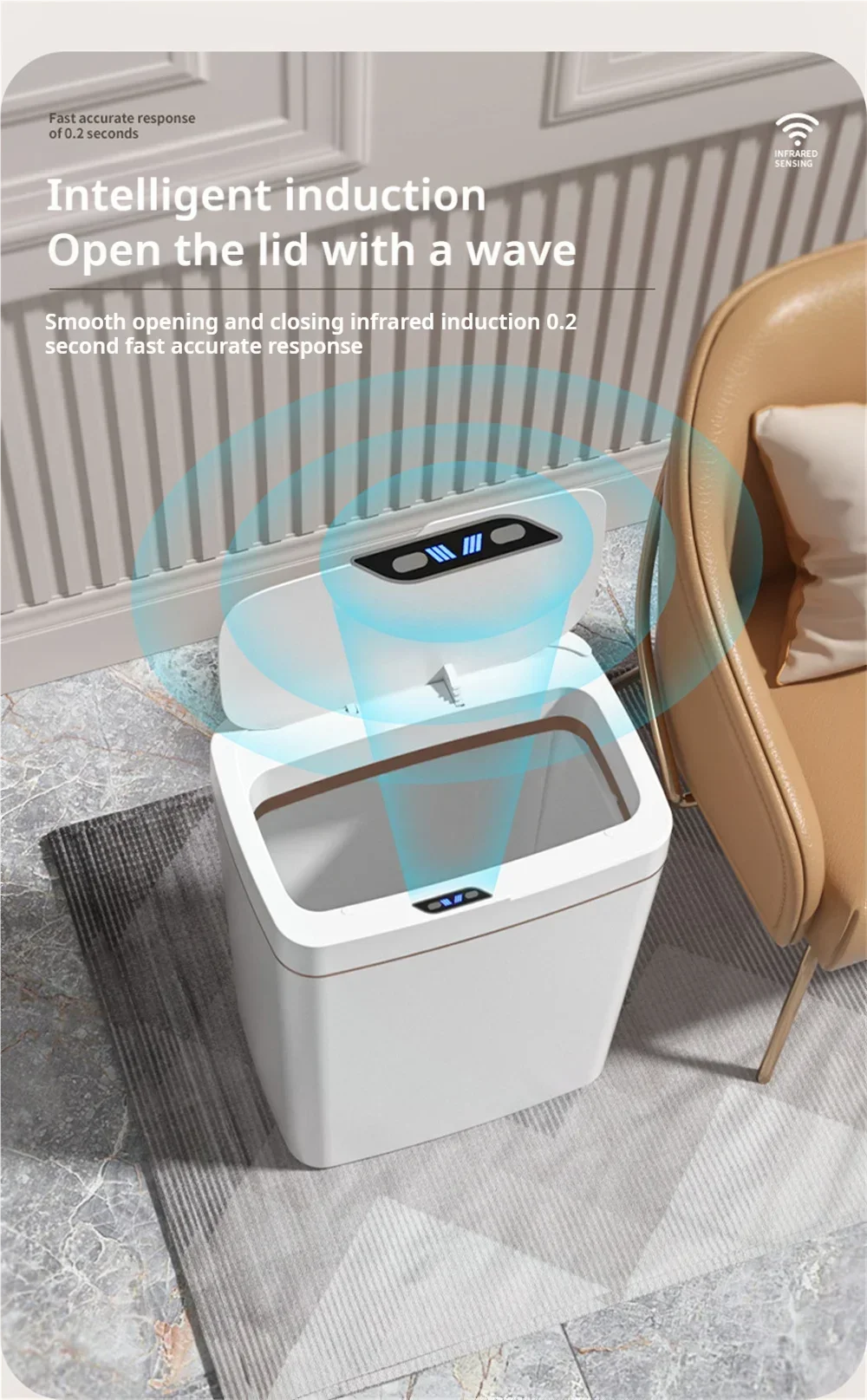 Poubelle intelligente 15L