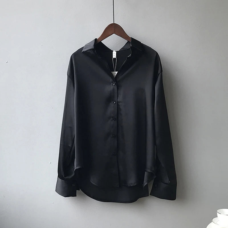 Chemise Femme Satin Élégante